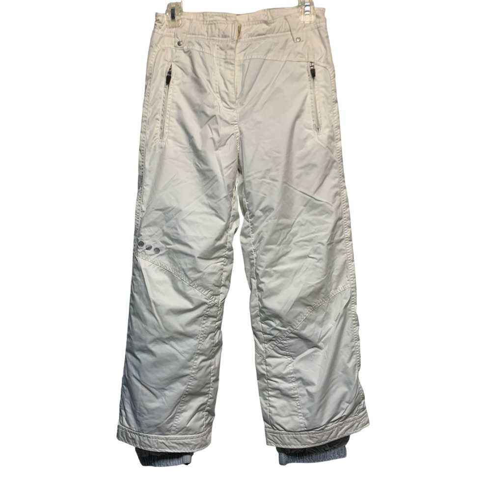 Obermeyer Ashley Ski Pants Size 12 Juniors White Insulated EWS Winter Snow Warm